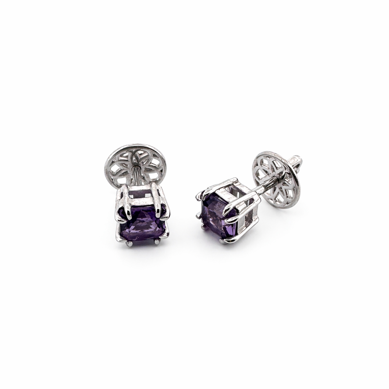 Сережки Квадро Натуральні Камінчики