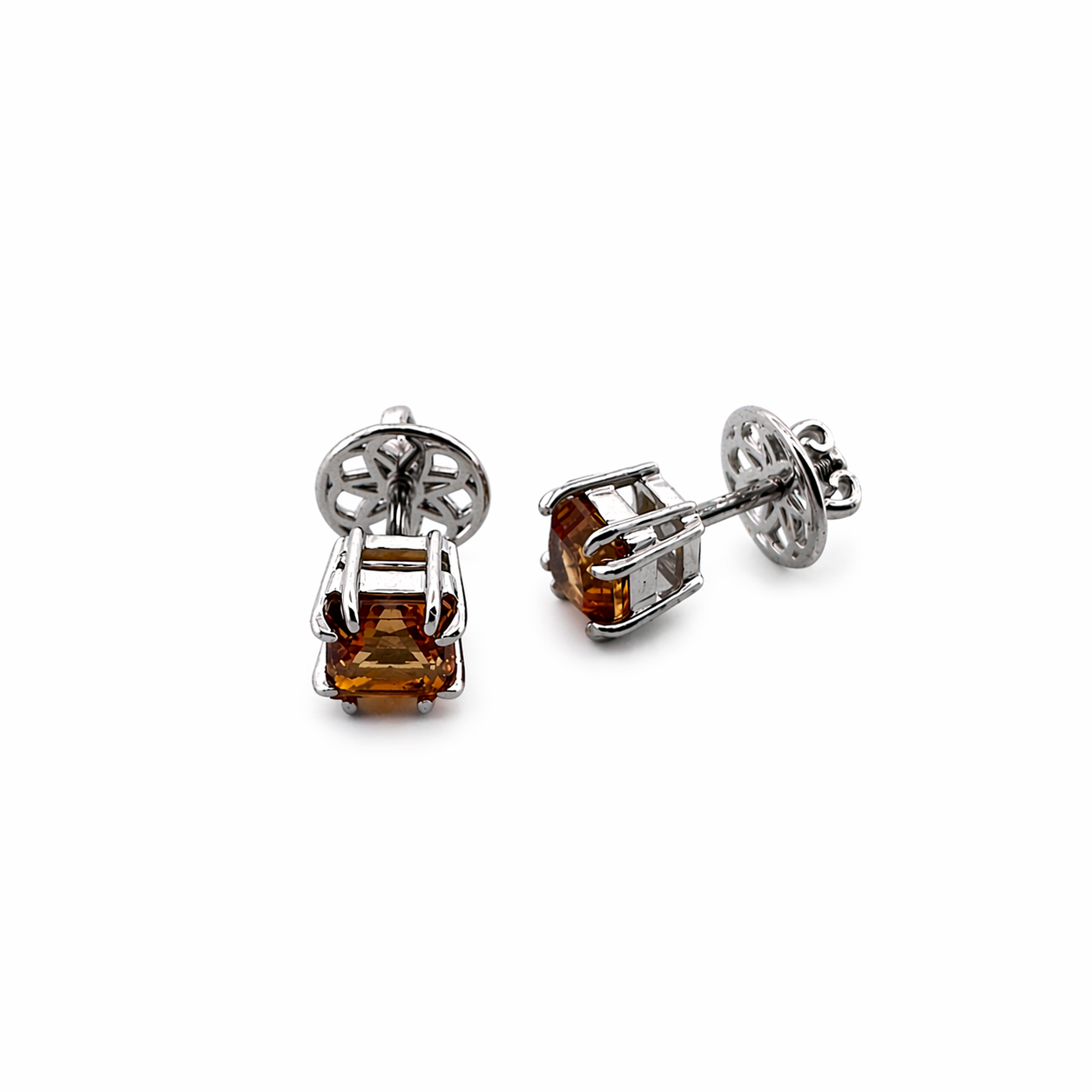 Сережки Квадро Натуральні Камінчики