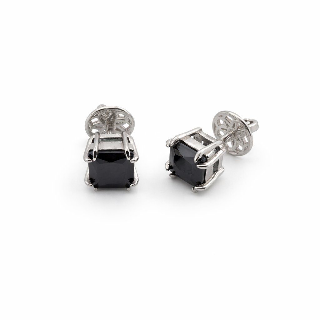 Сережки-пусети Квадро 6мм