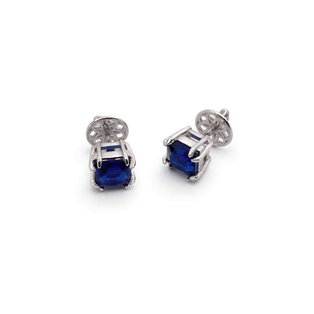 Сережки-пусети Квадро 6мм